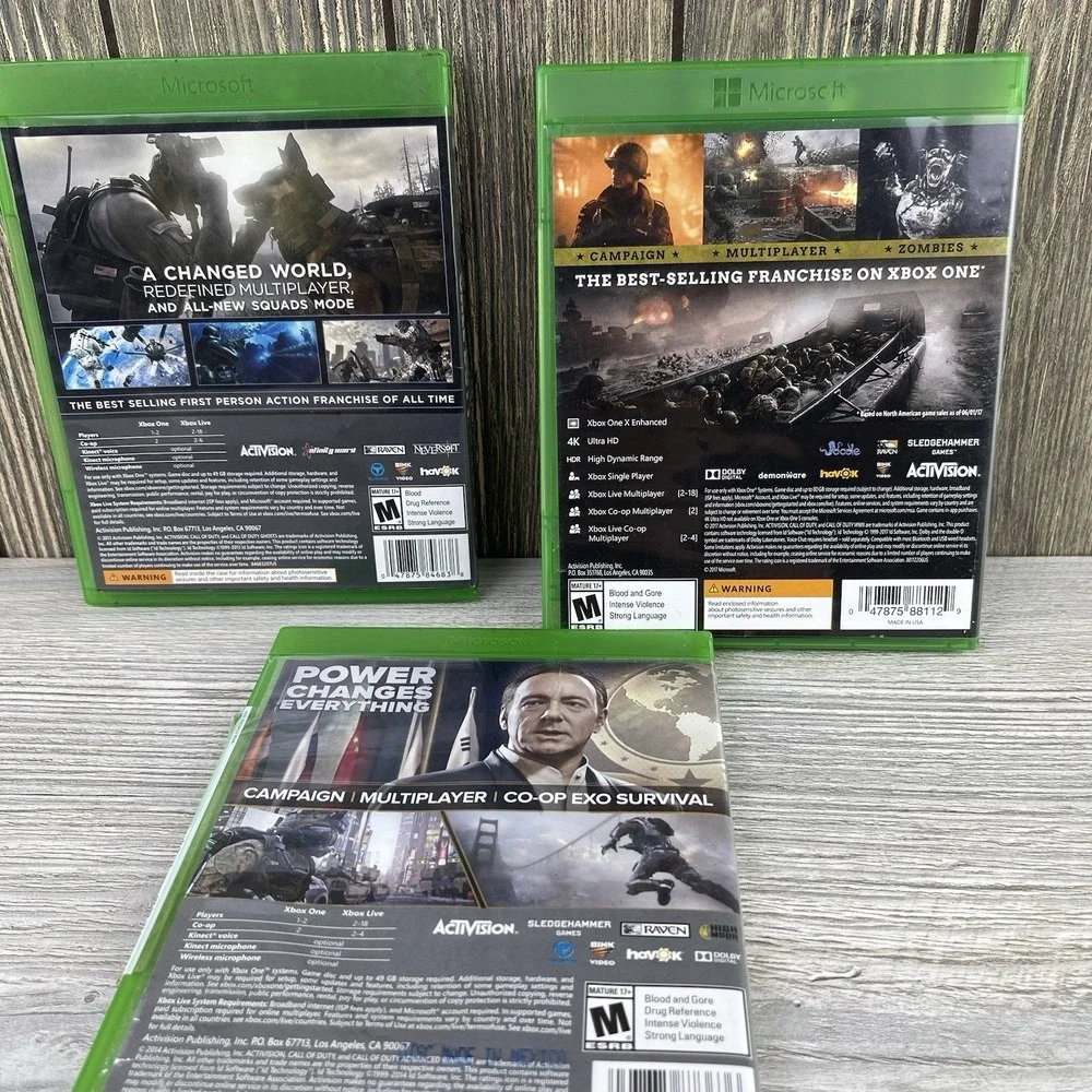 Xbox One Call Of Duty Games Lot Of 4 Modern Warfare-advanced Warfare- Ghosts